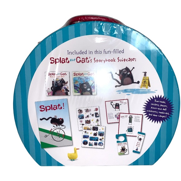 NWT Easter Gift Splat the Cat's Storybook Suitcase Book Learning Set Spring - Picture 4 of 8